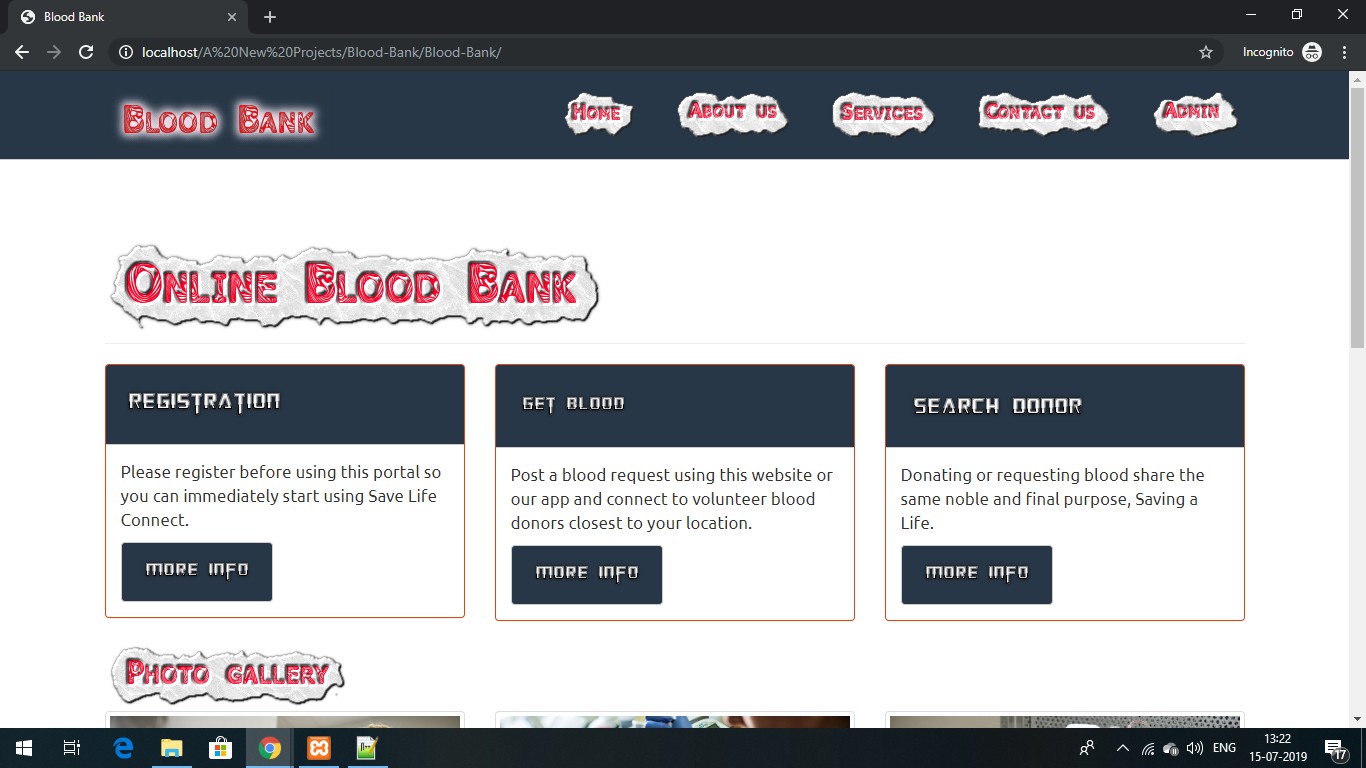 Blood Bank Project In PHP With Source Code